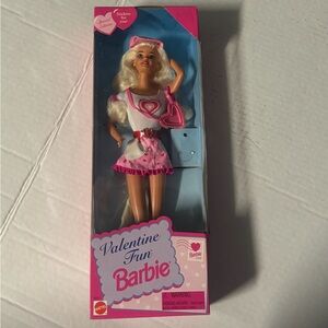 Barbie Valentine Fun Doll in Pink and White